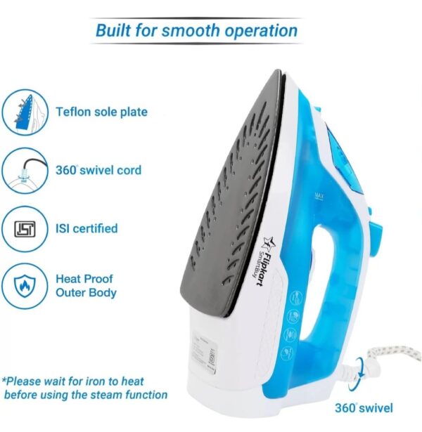 Flipkart Smartbuy IRS1250WB 1250w Steam iron N.10762(v) - Image 3