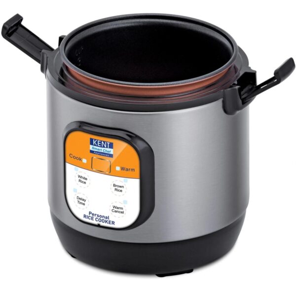 KENT 16019 personal Electric Rice Cooker (0.9L black .Gray)N.10168(V)One side lock Broken (v) - Image 2
