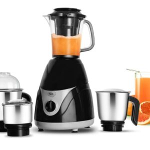 Pigeon Eva 750W Juicer mixer grinder (14300| 4 Jar White & Black Looking Used N.10739(v)