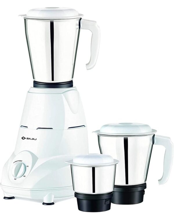 Bajaj Rex 500W Mixer Grinder with Nutri-Pro Feature, 3 Jars, White (2 piece Cap broken)N.6662(v) - Image 4