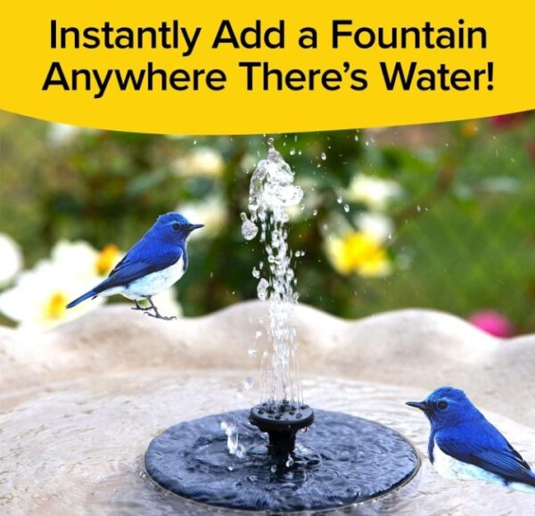 Fast Fountain Pocket Hose Solar-Powered-Instantly Adds a Water Feature Virtually Anywhere-5 Spray Modes-No Installation or Batteries Required-for Bird Baths & More, 6 in. (D) x 2 in. (H), Black
shani 8087 - Image 2