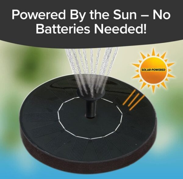 Fast Fountain Pocket Hose Solar-Powered-Instantly Adds a Water Feature Virtually Anywhere-5 Spray Modes-No Installation or Batteries Required-for Bird Baths & More, 6 in. (D) x 2 in. (H), Black
shani 8087 - Image 4