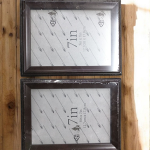 HOME DECOR Photo frame 5x7 Inch set of 2 Natural Wood Color Flexible Glass & Synthetic Wood Hanging/Table Top Modern Photo shani