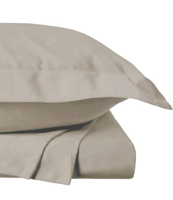 WISH Pure Cotton Satin High Sheen Pillow Cover Cover  (Sage Beige, 200 TC Cotton Satin) size  20 in x26 in ( 51 cm x 66 cm ) SHANI SET of 2 SHANI - Image 3
