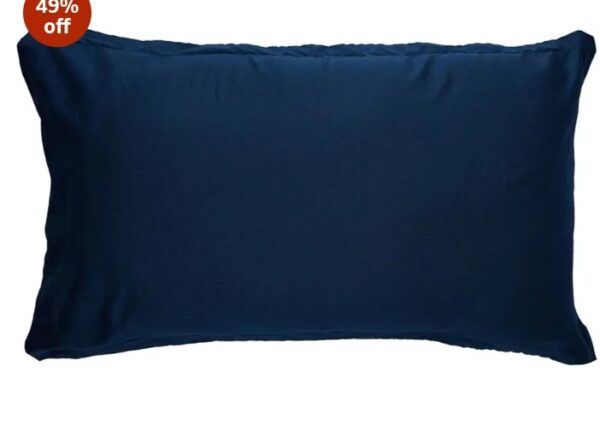 Amazon Brand - Solimo Elegant Navy Blue Pillow Cover, Brushed Cotton (Set of 2, Navy Blue, 20 in x 26in (51cm x 66 cm) SHANI