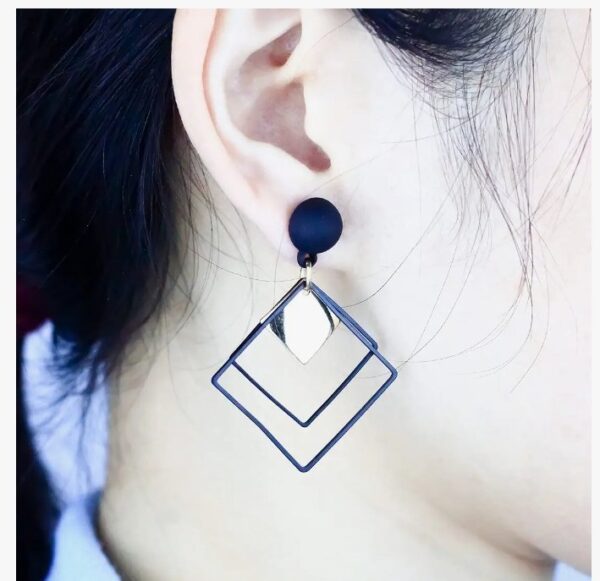 Thrillz Elegant AD Geometric Gold Plated Stud & Drop Earrings For Women Girls Earrings Combo Set 6 Pair of Earrings Gift For Sister SHANI (D 202) - Image 4