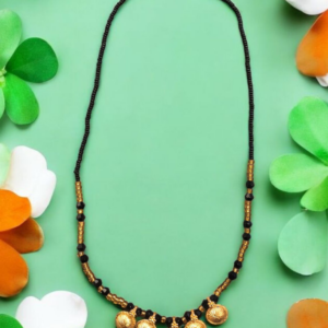 Gold Plated Black Golden Kanthi Mangalsutra Chain Necklace for Women
 Shani