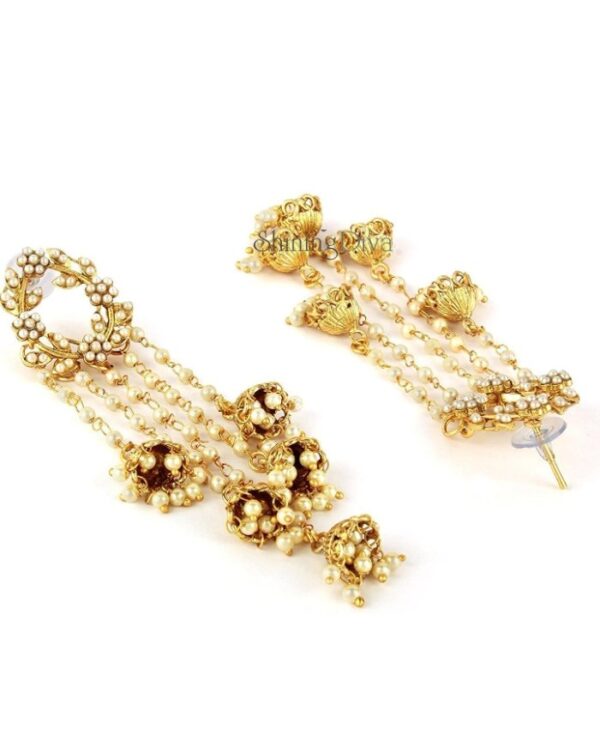 Shining Diva Fashion Gold Plated Stylish Pearl Jhumka Jhumki Traditional Earrings for Women and Girls (Golden) (8630er)
(10454-10455-10456-10457-10458) SHANI