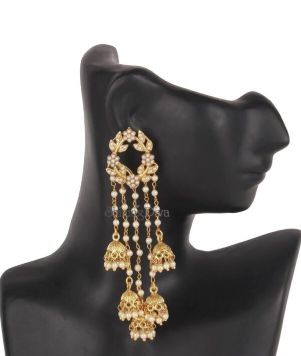 Shining Diva Fashion Gold Plated Stylish Pearl Jhumka Jhumki Traditional Earrings for Women and Girls (Golden) (8630er)
(10454-10455-10456-10457-10458) SHANI - Image 3