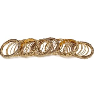 Shining Diva Fashion Latest Antique Gold Plated Set of 26 Stylish Traditional Bangle for Women (10477-10478-10479-10480-10582) Shani (size 2-8)