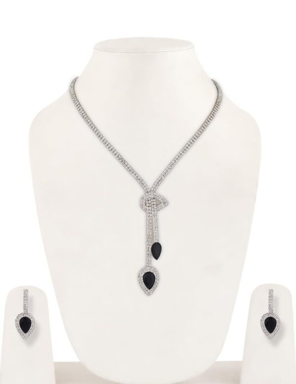 Shining Diva Fashion Latest Stylish Fancy Sparkling Crystal Diamond Necklace Jewellery Set for Women
(10468-10469-10470) SHANI - Image 8