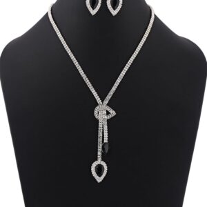 Shining Diva Fashion Latest Stylish Fancy Sparkling Crystal Diamond Necklace Jewellery Set for Women
(10468-10469-10470) SHANI