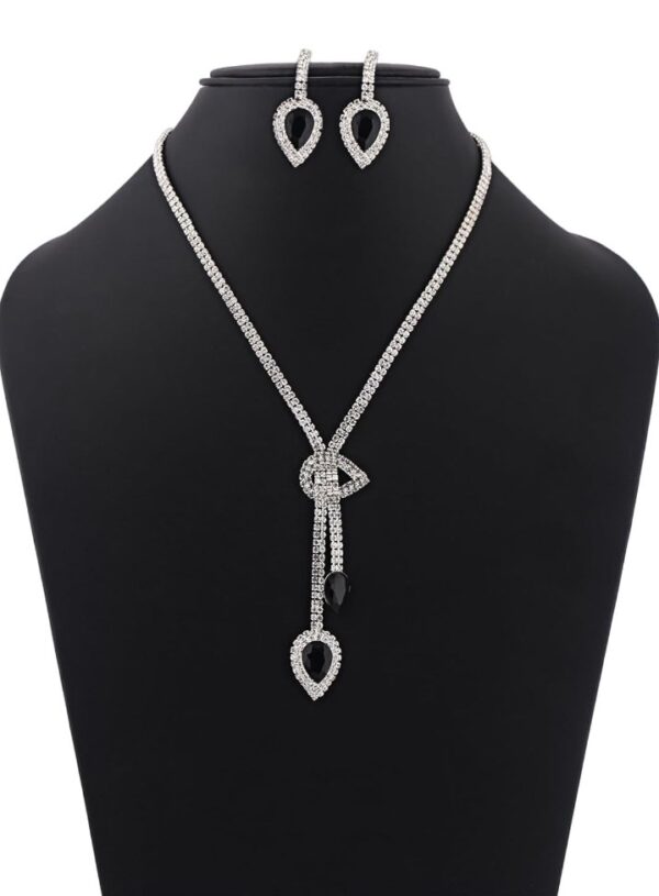 Shining Diva Fashion Latest Stylish Fancy Sparkling Crystal Diamond Necklace Jewellery Set for Women
(10468-10469-10470) SHANI