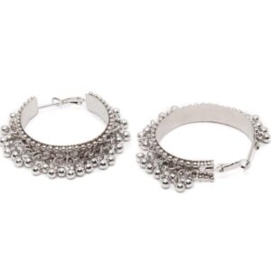 Shining Diva Fashion Latest Stylish Traditional Oxidised Silver Necklace Jewellery Set for Women (13135s)
 (10674) SHANI