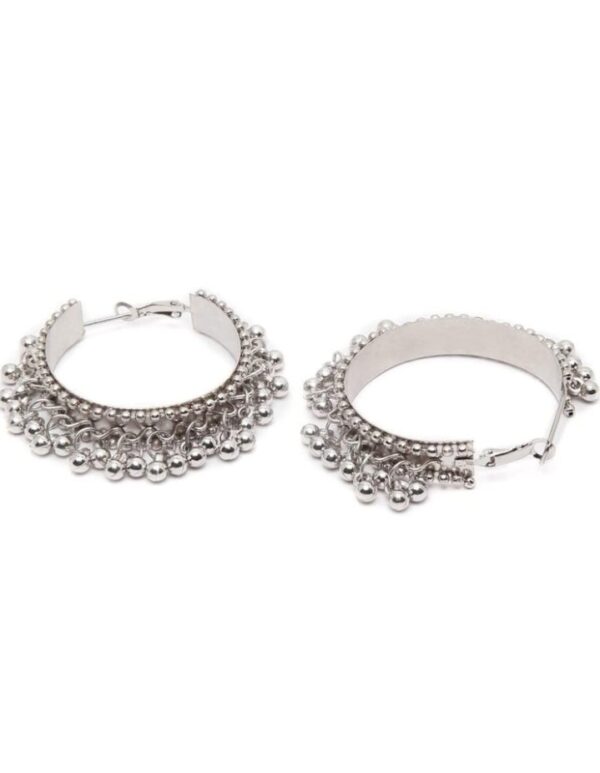 Shining Diva Fashion Latest Stylish Traditional Oxidised Silver Necklace Jewellery Set for Women (13135s)
 (10674) SHANI