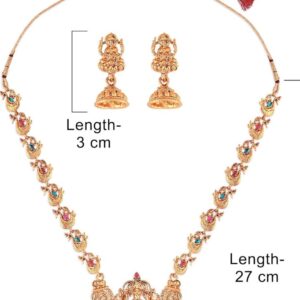ZAVERI PEARLS Sacred Goddess Temple Necklace Set For Women-ZPFK7691
(10697-10698) SHANI