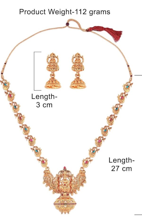ZAVERI PEARLS Sacred Goddess Temple Necklace Set For Women-ZPFK7691
(10697-10698) SHANI