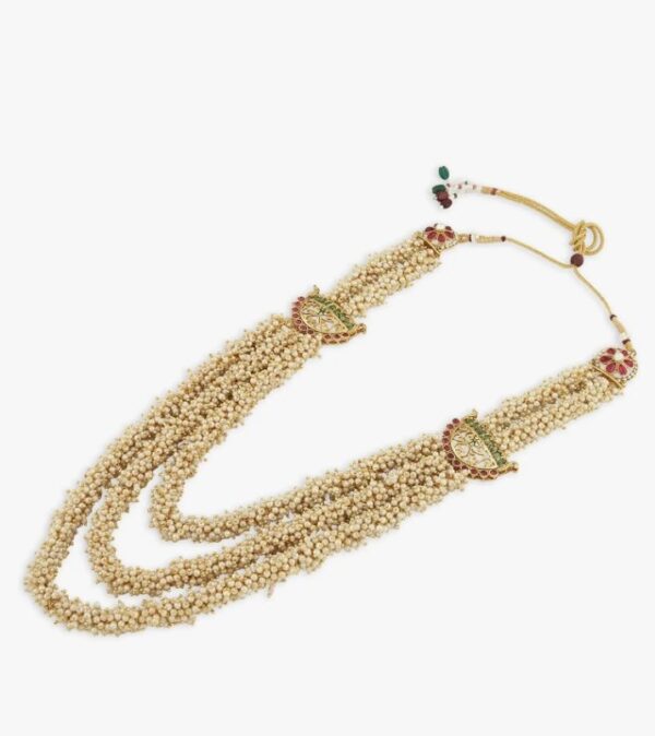 ZAVERI PEARLS Pink & Green Multi Layers Cluster Pearls Long Necklace & Earring Set For Women-ZPFK13669
(10541) SHANI