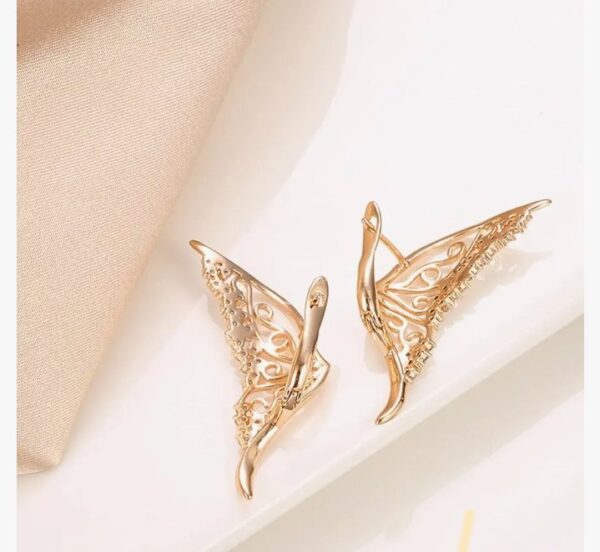 Shining Diva Fashion 18k Rose Gold Plated Latest Stylish Copper Zircon Earrings for Women and Girls (14472er)(10635-10636) SHANI