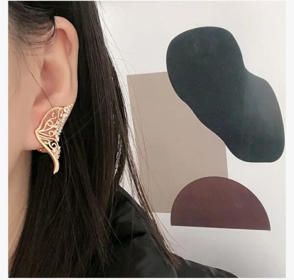 Shining Diva Fashion 18k Rose Gold Plated Latest Stylish Copper Zircon Earrings for Women and Girls (14472er)(10635-10636) SHANI - Image 4