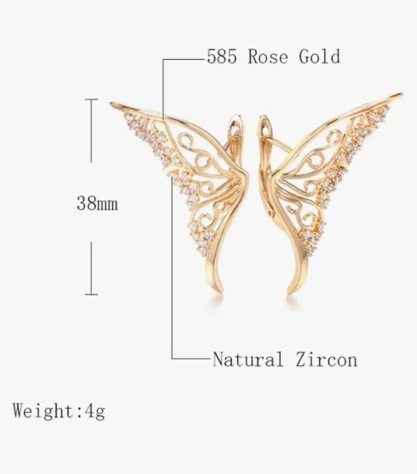 Shining Diva Fashion 18k Rose Gold Plated Latest Stylish Copper Zircon Earrings for Women and Girls (14472er)(10635-10636) SHANI - Image 2