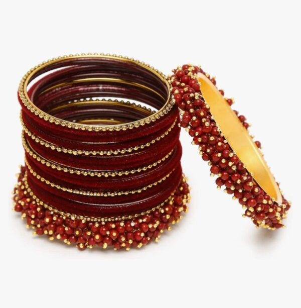 Shining Diva Fashion Latest Gold Plated Set of 23 Stylish Traditional Bangle for Women
(10690-10691) SHANI - Image 3