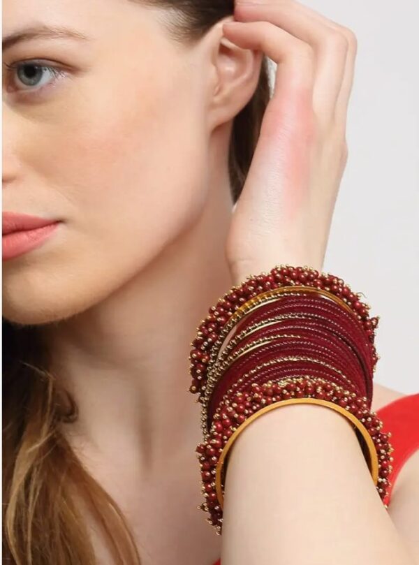 Shining Diva Fashion Latest Gold Plated Set of 23 Stylish Traditional Bangle for Women
(10690-10691) SHANI - Image 5