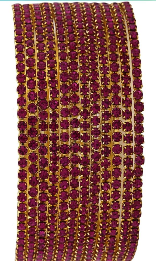 Shining Diva Fashion Set of 12 Latest Traditional Design Gold Plated Stone Bangle for Women
(10600) SHANI - Image 7
