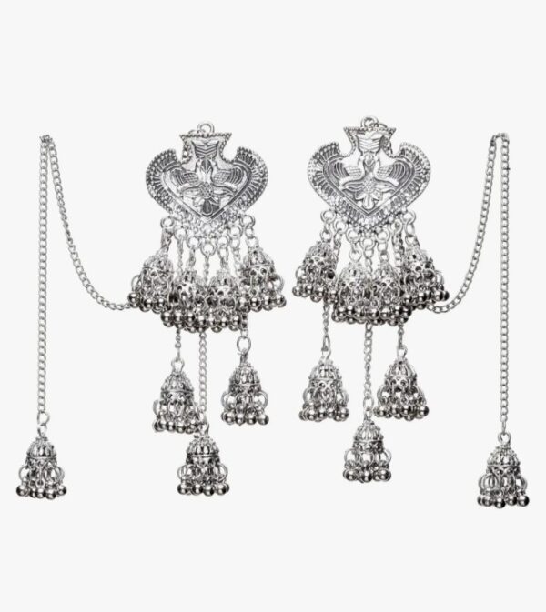 Shining Diva Fashion Latest Stylish Oxidised Chain Jhumka Earrings for Women and Girls (13190er)
(10699-10700) SHANI