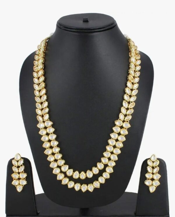 Shining Diva Fashion Kundan Stylish Traditional Wedding Necklace Jewellery Set for Women (9790s)
(10576-10577) SHANI - Image 3