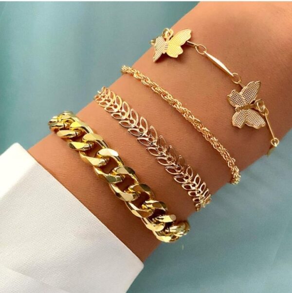 Shining Diva Fashion Latest Stylish Multilayer Gold Plated Bangle Bracelet for Women and Girls (rr14664b) Set of 4
(10564-10565) SHANI - Image 8
