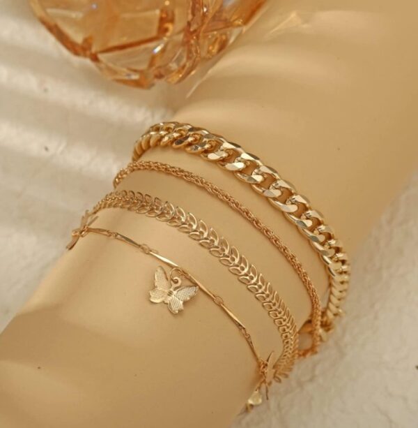 Shining Diva Fashion Latest Stylish Multilayer Gold Plated Bangle Bracelet for Women and Girls (rr14664b) Set of 4
(10564-10565) SHANI - Image 5