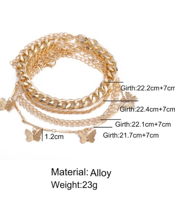 Shining Diva Fashion Latest Stylish Multilayer Gold Plated Bangle Bracelet for Women and Girls (rr14664b) Set of 4
(10564-10565) SHANI - Image 2
