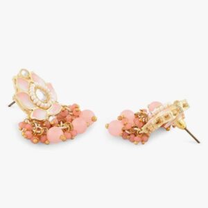 ZAVERI PEARLS Orange & Peach Meenakari Lotus Multistrand Crystal Beaded Choker Necklace Earring & Ring Set For Women-ZPFK14759
(10657-10658) SHANI