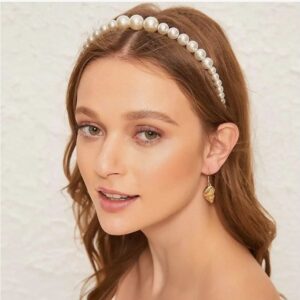 Shining Diva Fashion 4 Pcs Headbands Stylish Pearl Hairbands Hair Accessories Hair Bands for Women Girls (14967hb) (10569-10570) SHANI