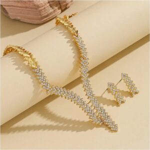 Shining Diva Fashion Latest Stylish Design Fancy Wedding Necklace Jewellery Set for Women (16128s)
(10649-10650) SHANI