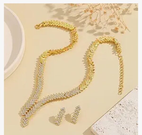 Shining Diva Fashion Latest Stylish Design Fancy Wedding Necklace Jewellery Set for Women (16128s)
(10649-10650) SHANI - Image 5