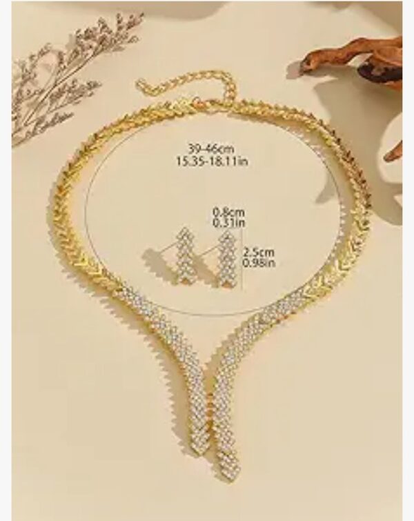 Shining Diva Fashion Latest Stylish Design Fancy Wedding Necklace Jewellery Set for Women (16128s)
(10649-10650) SHANI - Image 3