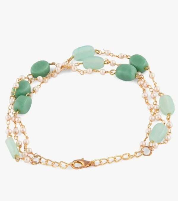 ZAVERI PEARLS Green Multistrand Beaded Ethnic Bracelet For Women-ZPFK13619
(10664) SHANI - Image 4