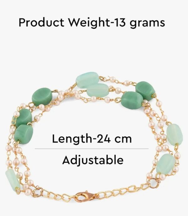 ZAVERI PEARLS Green Multistrand Beaded Ethnic Bracelet For Women-ZPFK13619
(10664) SHANI