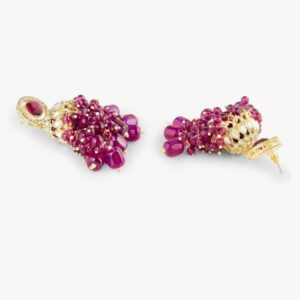 ZAVERI PEARLS Purple Stones Dazzling Austrian Diamonds Clustered Beads Choker Necklace & Earring Set For Women-ZPFK18193
(10562-10563) SHANI