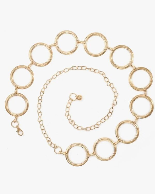 Shining Diva Fashion Metal Waist Belt For Women And Girls | Stylish Belly Chain Kamarband Belt For Dresses Jeans Saree (Gold)(14821Wb)
(10574-10575) SHANI - Image 3