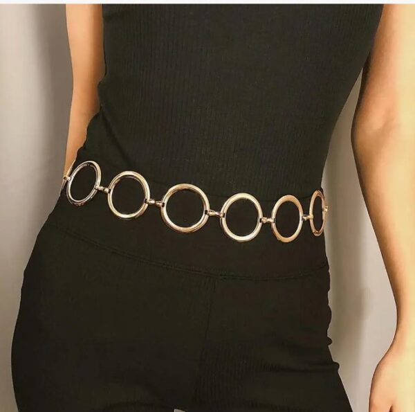 Shining Diva Fashion Metal Waist Belt For Women And Girls | Stylish Belly Chain Kamarband Belt For Dresses Jeans Saree (Gold)(14821Wb)
(10574-10575) SHANI - Image 9