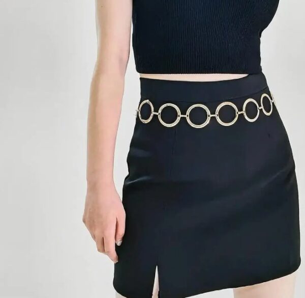 Shining Diva Fashion Metal Waist Belt For Women And Girls | Stylish Belly Chain Kamarband Belt For Dresses Jeans Saree (Gold)(14821Wb)
(10574-10575) SHANI - Image 8