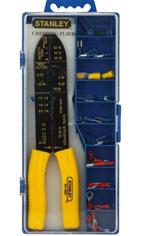 STANLEY 84-253-22 Crimping Plier Set 230mm/9'' (Yellow and Black) N9998 Neeraj - Image 2