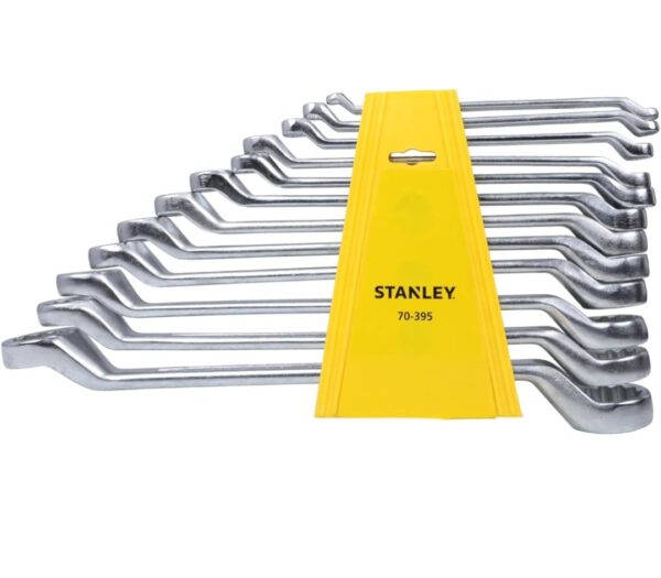 STANLEY 70-395E 12-piece Matte Finish Chrome Vanadium Steel Shallow Offset BI-HEX Ring Spanner Set with Maxi-Drive System, Anti-Slip & Anti-Corrosion properties, GREY

N9990 Neeraj - Image 2
