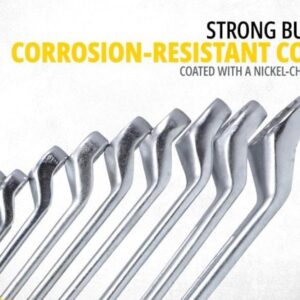 STANLEY 70-395E 12-piece Matte Finish Chrome Vanadium Steel Shallow Offset BI-HEX Ring Spanner Set with Maxi-Drive System, Anti-Slip & Anti-Corrosion properties, GREY

N9990 Neeraj