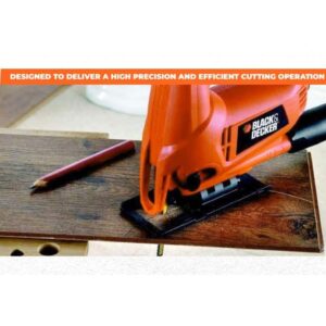 BLACK+DECKER KS700PE-IN 480W Variable Speed Corded Electric Pendulum Jigsaw, 5500 RPM, 3-Stage Pendulum Action, Lock-On Switch, Integral Dust Blow & Extraction, Universal Blade Clamp, 3 Meter Cord Set N9954 Neeraj