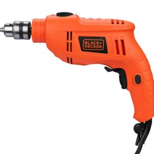 BLACK+DECKER HD400 550W 10mm Variable Speed Reversible Hammer Drill (Orange, 1-Piece) N9956 Neeraj