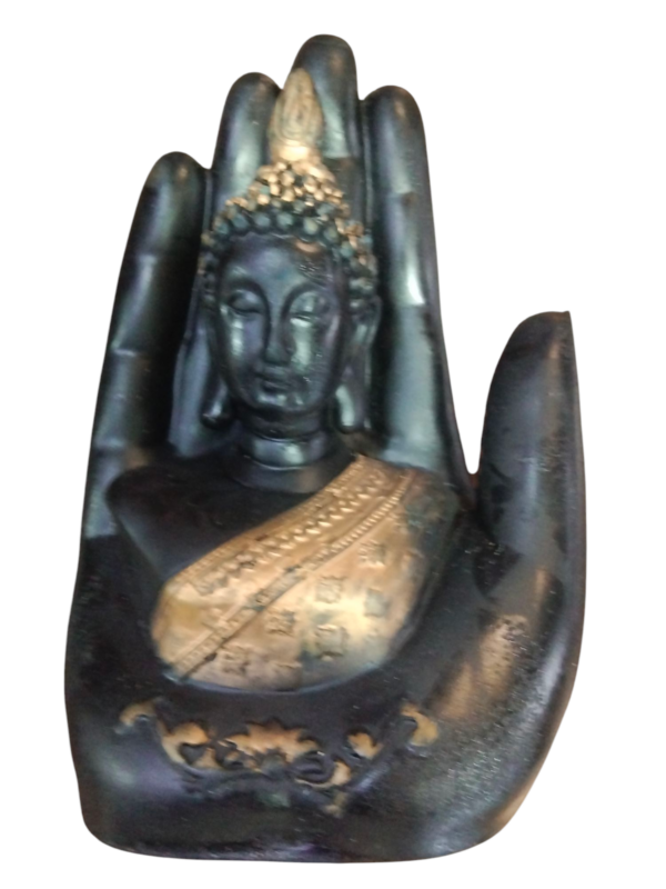 eCraftIndia Golden Handcrafted Palm Buddha Polyresin Showpiece (12.5 cm x 7.5 cm x 17.5 cm, Black)

Rajender. 8255 - Image 2